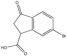 6-bromo-3-oxo-2,3-dihydro-1H-indene-1-carboxylic acid Structure