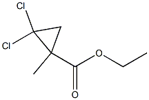 ethyl 2,2-dichloro-1-methylcyclopropanecarboxylate 구조식 이미지