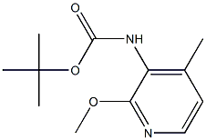 tert-butyl 2-methoxy-4-methylpyridin-3-ylcarbamate Structure