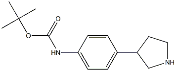 tert-butyl 4-(pyrrolidin-3-yl)phenylcarbamate 구조식 이미지