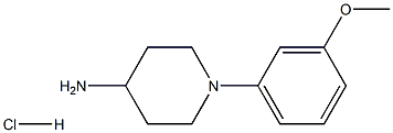 1-(3-methoxyphenyl)piperidin-4-amine hydrochloride Structure