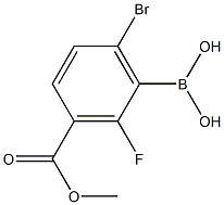 6-Bromo-2-fluoro-3-(methoxycarbonyl)benzeneboronic acid Structure