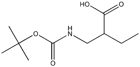 2-{[(tert-butoxy)carbonylamino]methyl}butanoic acid 구조식 이미지