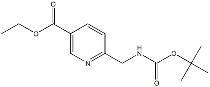 Ethyl 6-((Tert-Butoxycarbonylamino)Methyl)Nicotinate 구조식 이미지