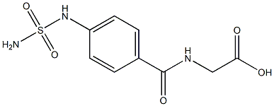 ({4-[(aminosulfonyl)amino]benzoyl}amino)acetic acid Structure