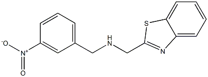 (1,3-benzothiazol-2-ylmethyl)[(3-nitrophenyl)methyl]amine Structure