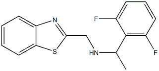 (1,3-benzothiazol-2-ylmethyl)[1-(2,6-difluorophenyl)ethyl]amine Structure