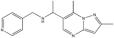 (1-{2,7-dimethylpyrazolo[1,5-a]pyrimidin-6-yl}ethyl)(pyridin-4-ylmethyl)amine 구조식 이미지