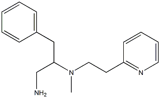 (1-amino-3-phenylpropan-2-yl)(methyl)[2-(pyridin-2-yl)ethyl]amine 구조식 이미지