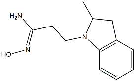 (1Z)-N'-hydroxy-3-(2-methyl-2,3-dihydro-1H-indol-1-yl)propanimidamide 구조식 이미지