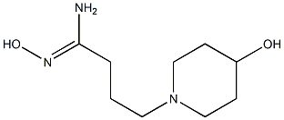 (1Z)-N'-hydroxy-4-(4-hydroxypiperidin-1-yl)butanimidamide 구조식 이미지