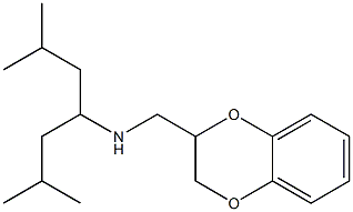 (2,3-dihydro-1,4-benzodioxin-2-ylmethyl)(2,6-dimethylheptan-4-yl)amine Structure