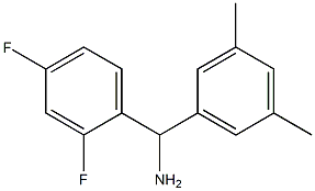 (2,4-difluorophenyl)(3,5-dimethylphenyl)methanamine Structure
