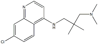 (2-{[(7-chloroquinolin-4-yl)amino]methyl}-2-methylpropyl)dimethylamine 구조식 이미지