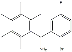 (2-bromo-5-fluorophenyl)(2,3,4,5,6-pentamethylphenyl)methanamine Structure