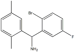 (2-bromo-5-fluorophenyl)(2,5-dimethylphenyl)methanamine Structure
