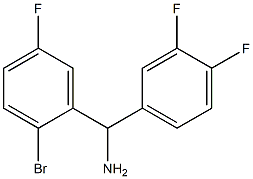 (2-bromo-5-fluorophenyl)(3,4-difluorophenyl)methanamine 구조식 이미지