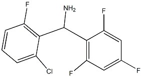 (2-chloro-6-fluorophenyl)(2,4,6-trifluorophenyl)methanamine Structure