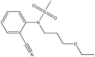 (2-cyanophenyl)-N-(3-ethoxypropyl)methanesulfonamide 구조식 이미지