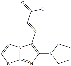 (2E)-3-(6-pyrrolidin-1-ylimidazo[2,1-b][1,3]thiazol-5-yl)acrylic acid Structure