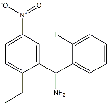 (2-ethyl-5-nitrophenyl)(2-iodophenyl)methanamine Structure
