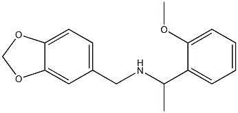 (2H-1,3-benzodioxol-5-ylmethyl)[1-(2-methoxyphenyl)ethyl]amine Structure