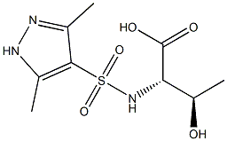 (2S,3R)-2-{[(3,5-dimethyl-1H-pyrazol-4-yl)sulfonyl]amino}-3-hydroxybutanoic acid Structure