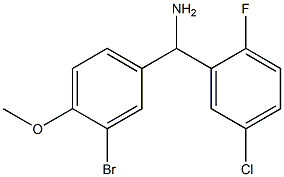 (3-bromo-4-methoxyphenyl)(5-chloro-2-fluorophenyl)methanamine Structure