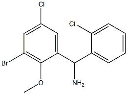 (3-bromo-5-chloro-2-methoxyphenyl)(2-chlorophenyl)methanamine 구조식 이미지