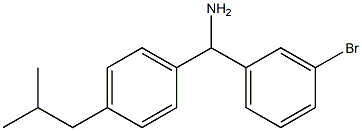 (3-bromophenyl)[4-(2-methylpropyl)phenyl]methanamine 구조식 이미지