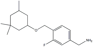 (3-fluoro-4-{[(3,3,5-trimethylcyclohexyl)oxy]methyl}phenyl)methanamine Structure