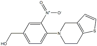 (3-nitro-4-{4H,5H,6H,7H-thieno[3,2-c]pyridin-5-yl}phenyl)methanol 구조식 이미지