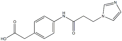 (4-{[3-(1H-imidazol-1-yl)propanoyl]amino}phenyl)acetic acid 구조식 이미지