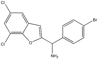 (4-bromophenyl)(5,7-dichloro-1-benzofuran-2-yl)methanamine 구조식 이미지