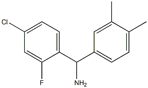 (4-chloro-2-fluorophenyl)(3,4-dimethylphenyl)methanamine Structure