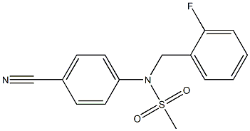 (4-cyanophenyl)-N-[(2-fluorophenyl)methyl]methanesulfonamide 구조식 이미지