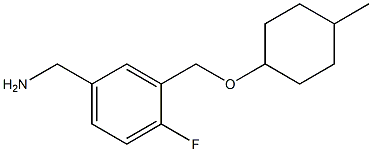 (4-fluoro-3-{[(4-methylcyclohexyl)oxy]methyl}phenyl)methanamine Structure