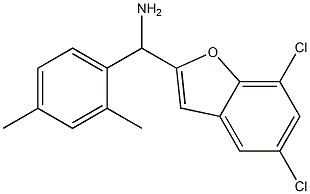 (5,7-dichloro-1-benzofuran-2-yl)(2,4-dimethylphenyl)methanamine 구조식 이미지