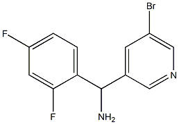 (5-bromopyridin-3-yl)(2,4-difluorophenyl)methanamine Structure