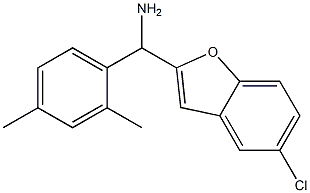 (5-chloro-1-benzofuran-2-yl)(2,4-dimethylphenyl)methanamine Structure