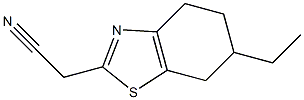 (6-ethyl-4,5,6,7-tetrahydro-1,3-benzothiazol-2-yl)acetonitrile Structure