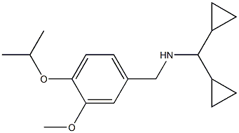 (dicyclopropylmethyl)({[3-methoxy-4-(propan-2-yloxy)phenyl]methyl})amine Structure