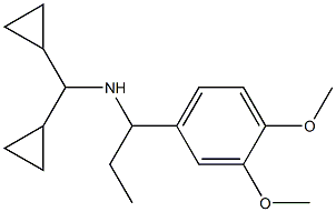 (dicyclopropylmethyl)[1-(3,4-dimethoxyphenyl)propyl]amine 구조식 이미지