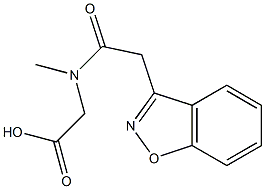 [(1,2-benzisoxazol-3-ylacetyl)(methyl)amino]acetic acid 구조식 이미지