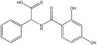 [(2,4-dihydroxybenzoyl)amino](phenyl)acetic acid Structure