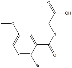 [(2-bromo-5-methoxybenzoyl)(methyl)amino]acetic acid 구조식 이미지