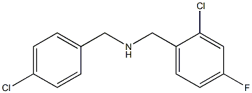 [(2-chloro-4-fluorophenyl)methyl][(4-chlorophenyl)methyl]amine 구조식 이미지
