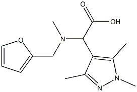 [(2-furylmethyl)(methyl)amino](1,3,5-trimethyl-1H-pyrazol-4-yl)acetic acid 구조식 이미지