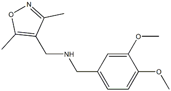 [(3,4-dimethoxyphenyl)methyl][(3,5-dimethyl-1,2-oxazol-4-yl)methyl]amine Structure