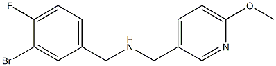 [(3-bromo-4-fluorophenyl)methyl][(6-methoxypyridin-3-yl)methyl]amine Structure